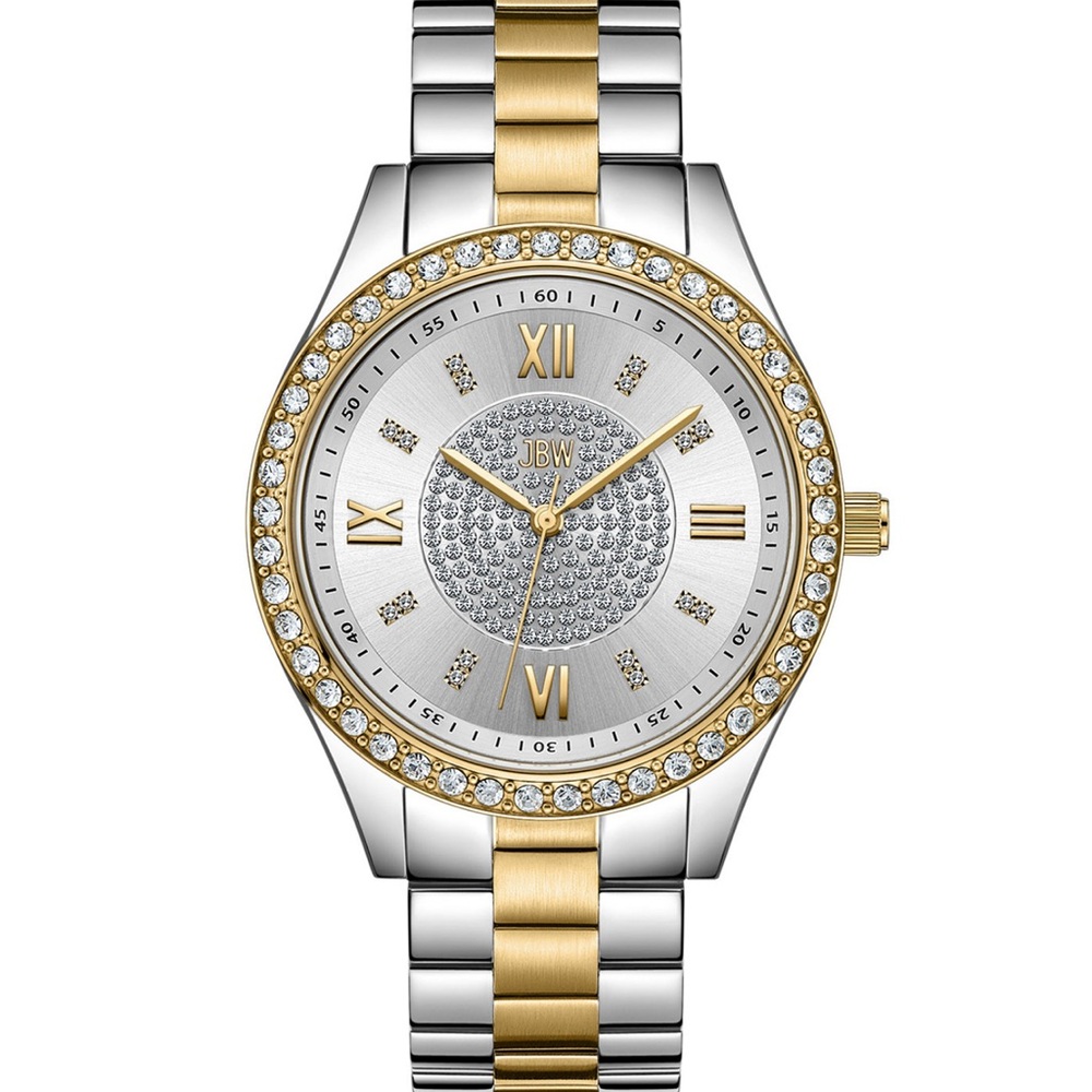 Luxury Silver and Gold Watch with Roman Numerals